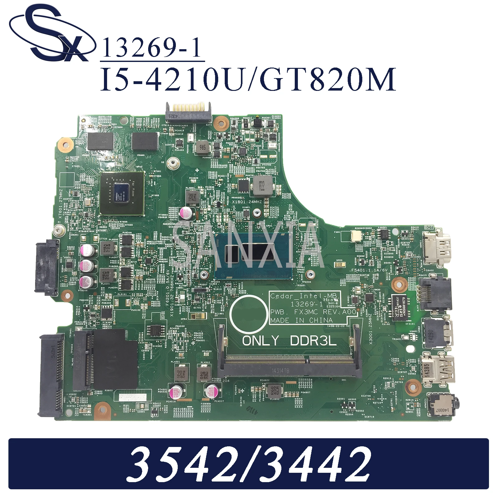 KEFU кедра Intel MB 13269 1 Материнская плата для ноутбука Dell Inspiron 15 3542 14 3442 оригинальная