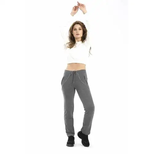 

Sexy High Waist Loose Fleece Sweatpants Trousers With Pocket 2021 Fall Winter Summer Gray Baggy Joggers Women Sweat Pants