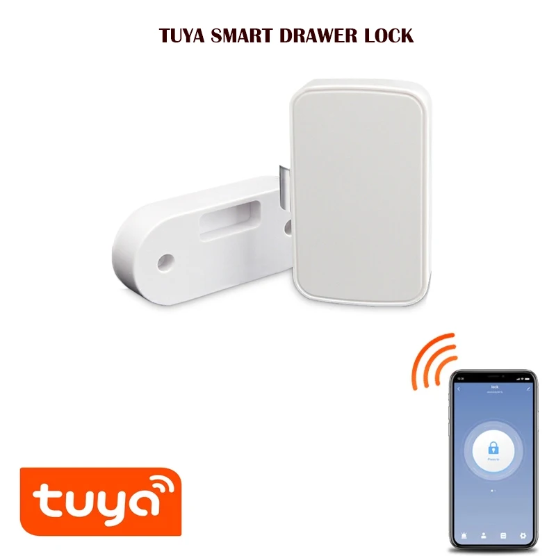 

Tuya Smart Bluetooth Drawer Cabinet Lock Keyless Invisible Lock File Cabinet Wardrobe Lock Drawer Switch APP Unlock Child Safety