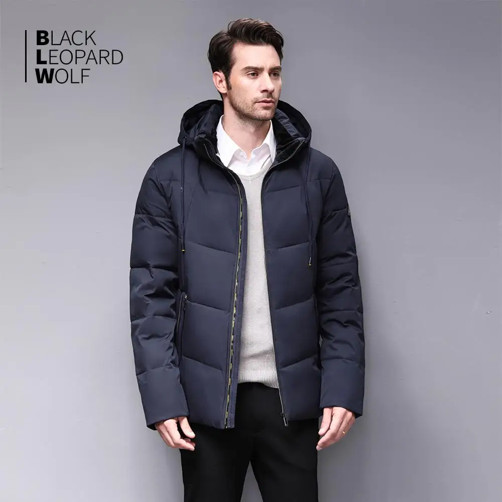 Blackleopardwolf 2019 Зимний мужская пуховик модное пальто парка аляска ветрозащитная верхняя одежда современный