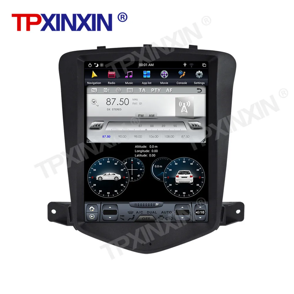 

Android 9.0 4+128G Tesla Style For Chevrolet Cruze 2008-2012 Car GPS Navigation Multimedia Autoradio Video Player Tape Recorder