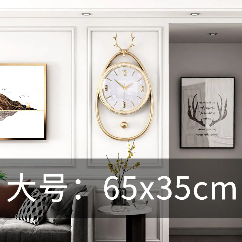 Luxury Golden Creative Wall Clock Modern Design Kitchen Nordic Living Room Silent Relojes De Pared Home Watch BA60WC | Дом и сад