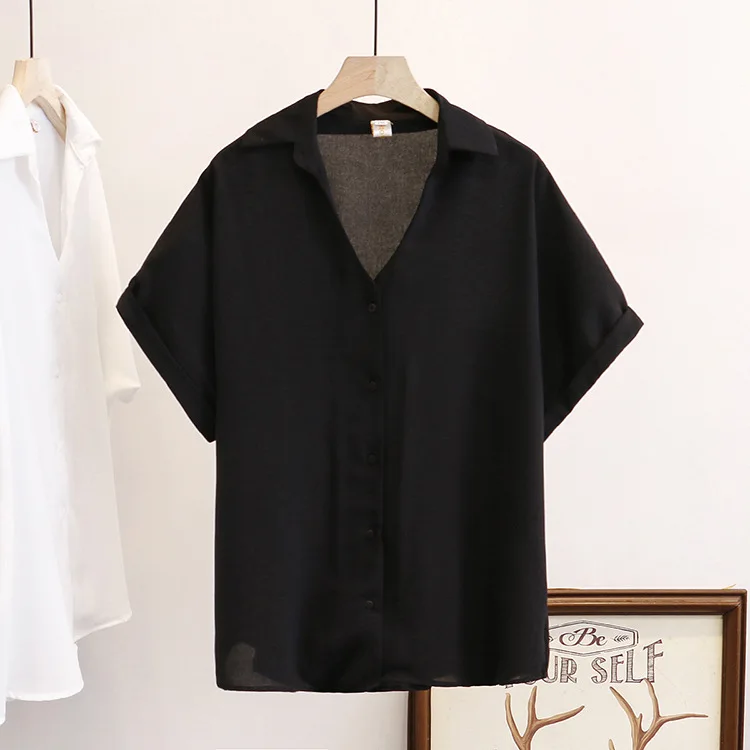 Женская летняя рубашка женская блузка с коротким рукавом женские шифоновые топы