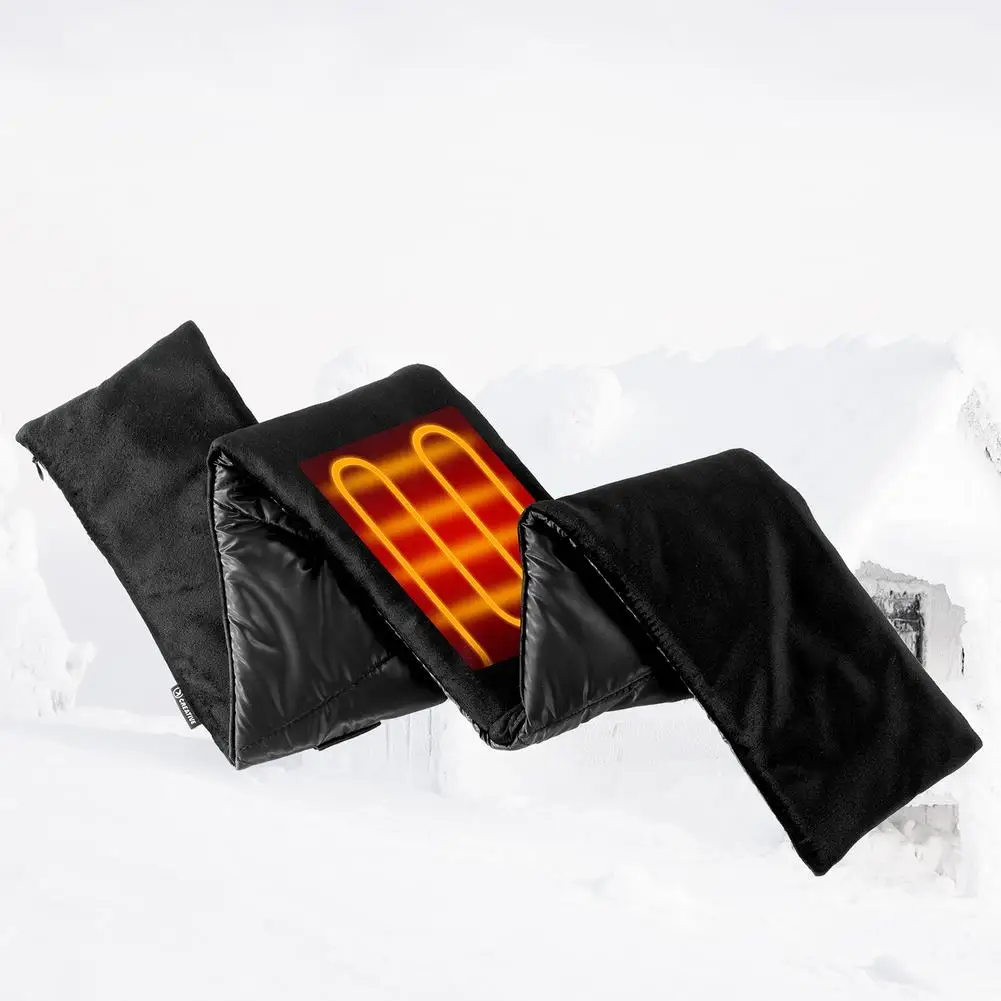 

2020 USB Heated Men Winter Scarf Comfortable Shawl Foreign Trade Women Smart Heating Solid Black Scarf