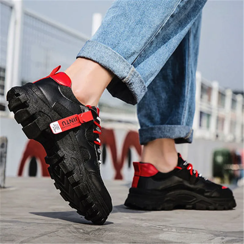 Мужские дышащие кроссовки на шнуровке Белые Повседневные для улицы европейские