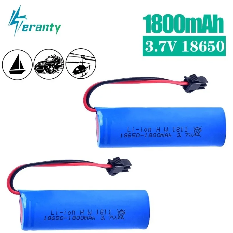 

Литий-ионный аккумулятор 3,7 в, 1800 мАч, 15C 18650 для JJRC RC, трюковая машина Q85, игрушки, фоторазъем, радиоуправляемая лодка, автомобиль, грузовик, водяной пистолет, запчасти для аккумулятора