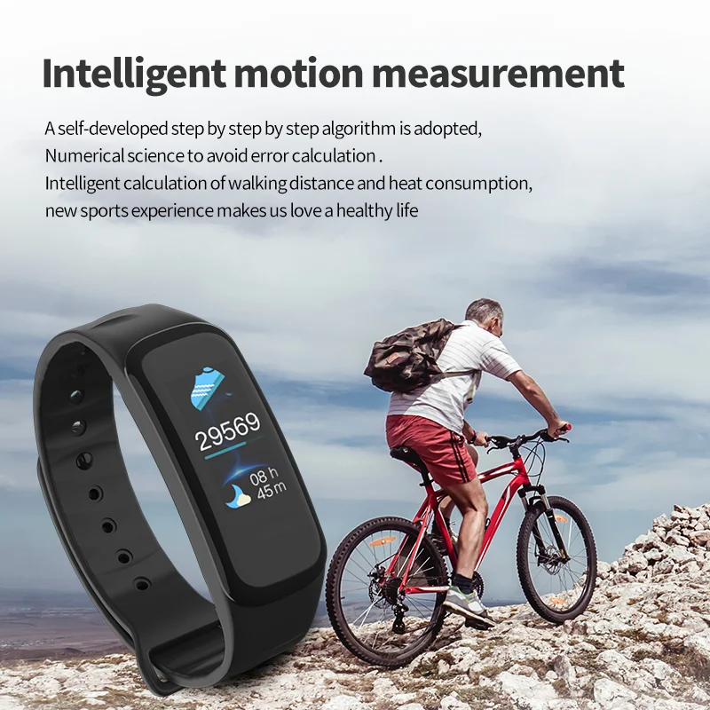 Letike C1Plus смарт браслет для измерения артериального давления фитнес трекер