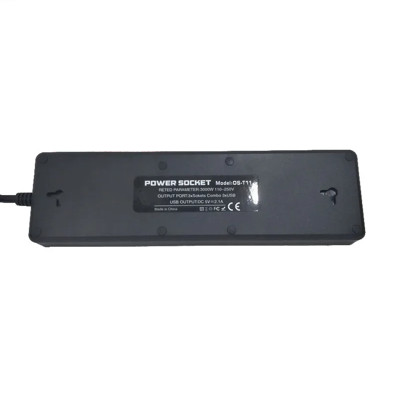 Универсальный сетевой фильтр розетка европейского стандарта 3 розетки