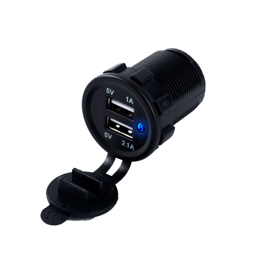 Водонепроницаемый Dual USB автомобиля мотоцикла лодка Зарядное устройство Мощность