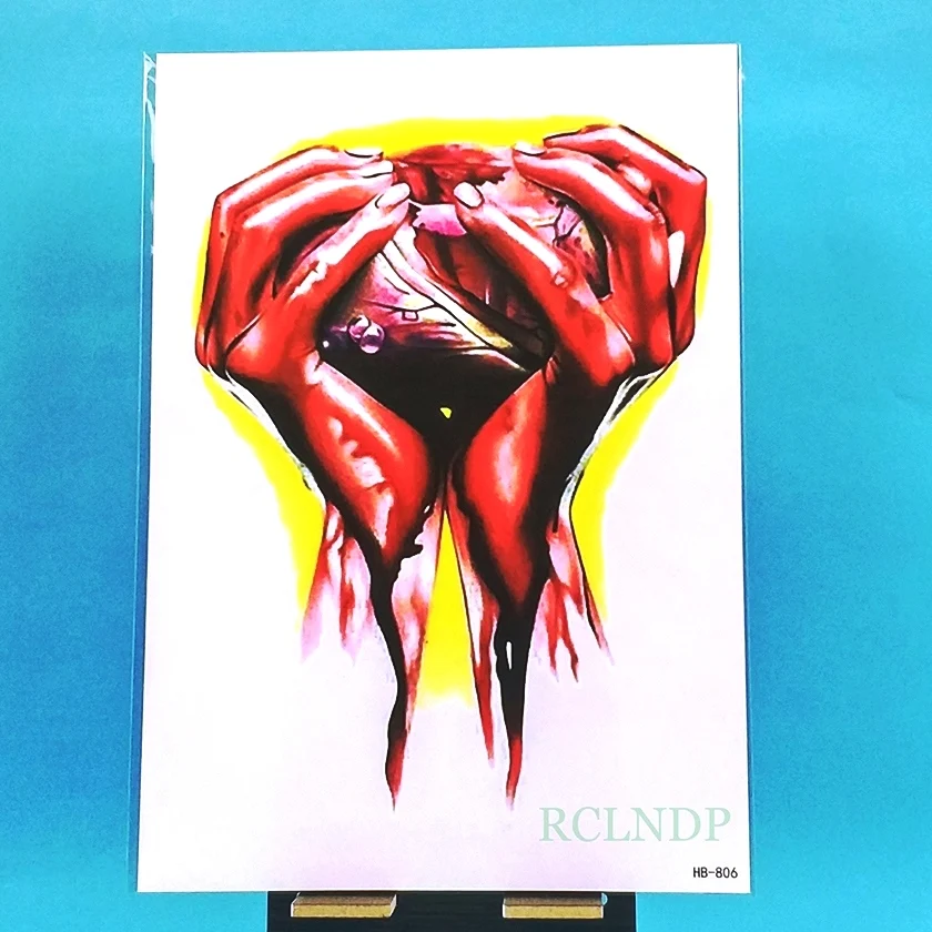 Водостойкая Временная тату-наклейка в виде сердца искусственная тату флэш-тату