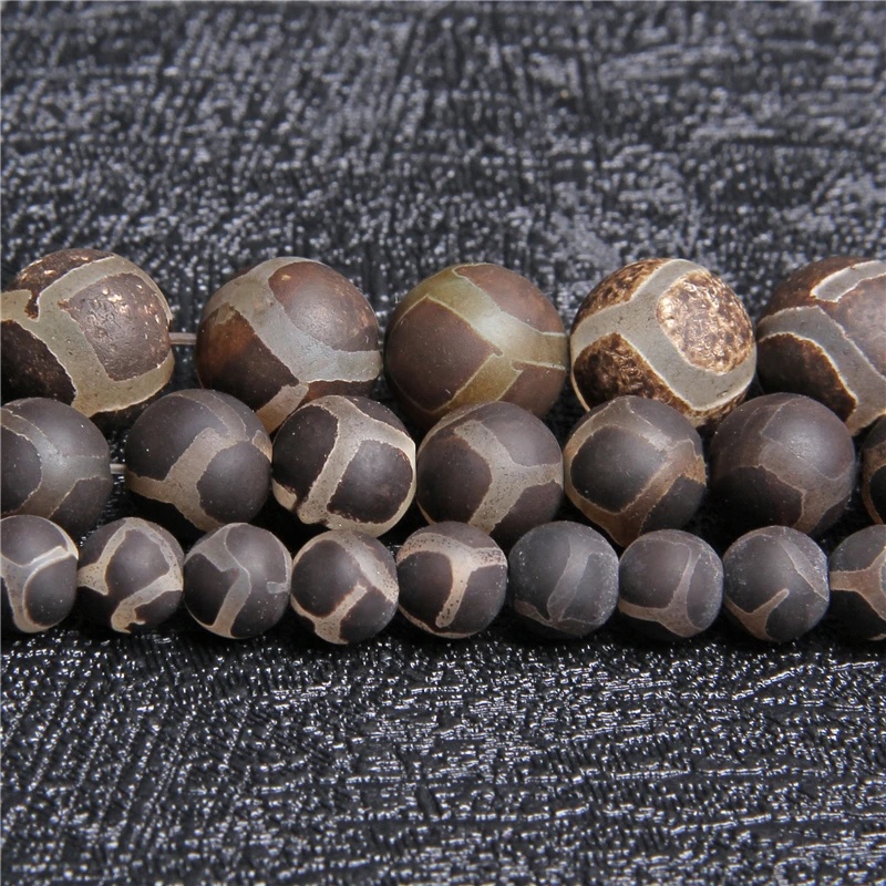 Ювелирные изделия тибетский глаз бусины натуральный камень: агат Beadsbrown камень