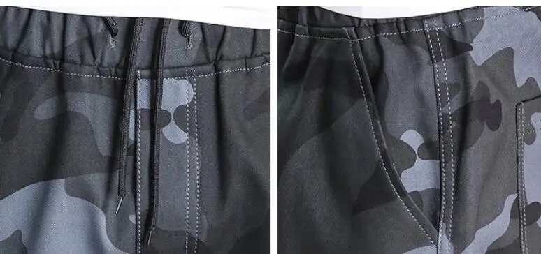 

2020 Mens Joggers Pants Spring Camo Cargo Pants Men Jogger Harem Pants Camouflage Streetwear Pockets Trousers Men 4XL w311