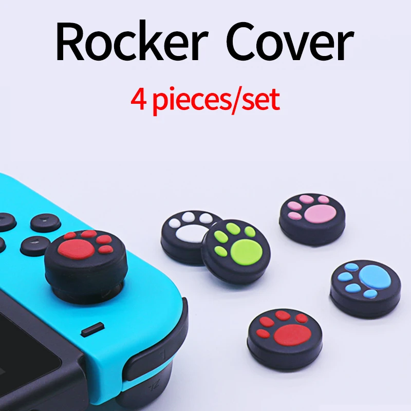 

4 pieces Handle rocker cap NS lite cat claw button cap Silicone case joycon button For Nintendo switch accessories