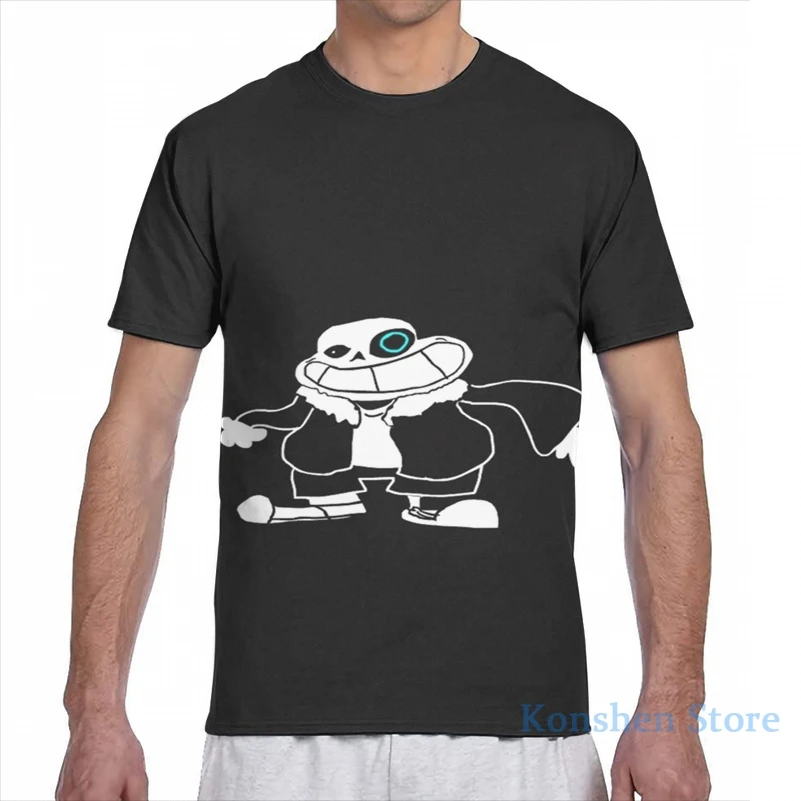 Мужская и женская футболка с принтом UNDERTALE Sans SANES модная коротким рукавом для