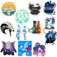 japan anime iron on transfers tokyo ghoul wings of liberty painting thermal vinyl heat transfer patch for clothes printing