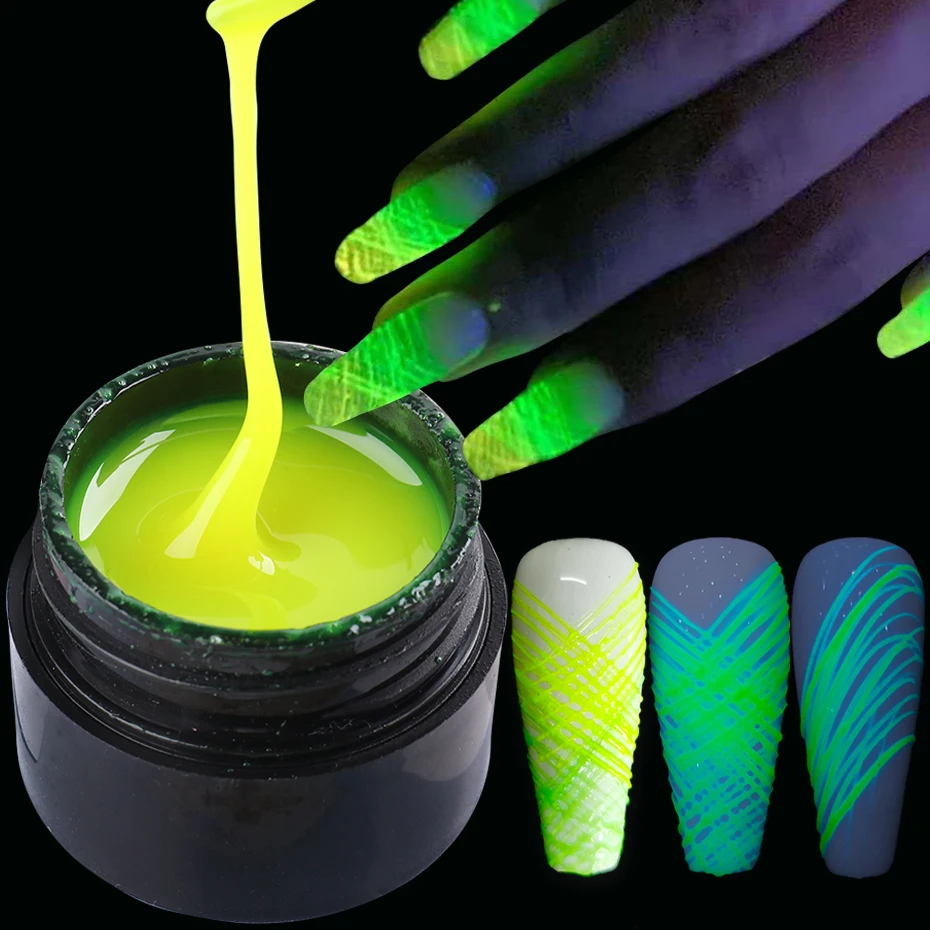 5 мл светящийся провод для рисования Гель ногтей Рисование линий паук праймер