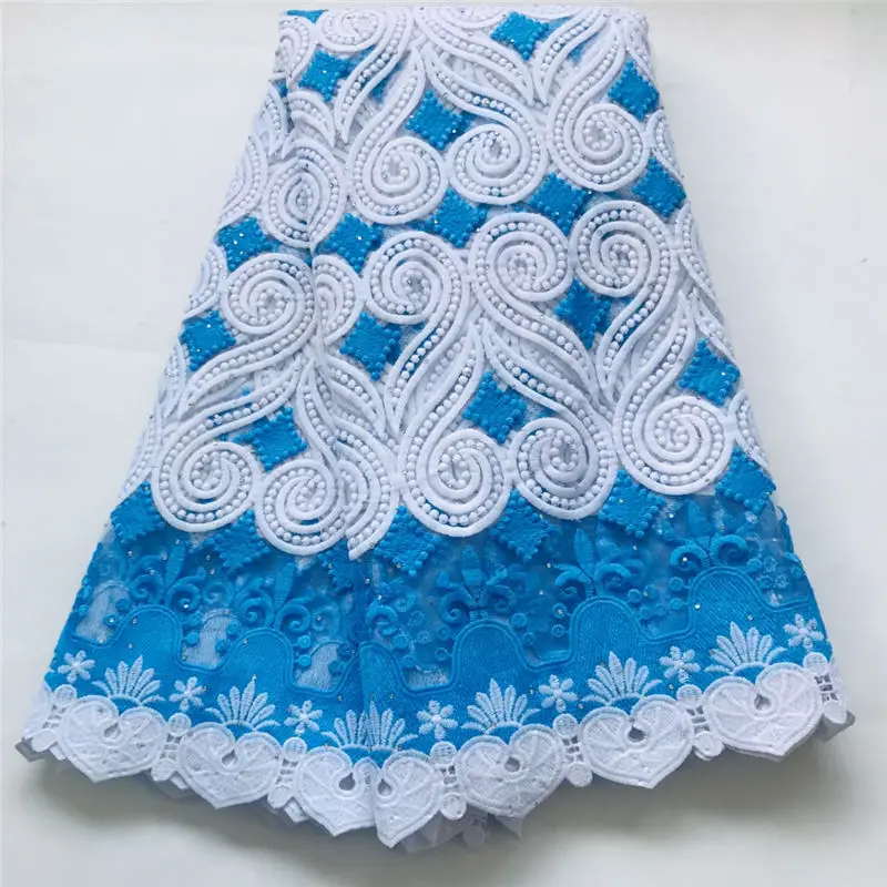 Молочный шелк шнурка африканская сетчатая кружевная ткань французская Высокое