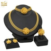 indian chokers wedding jewelry sets gold color african necklace bracelet earrings for women dubai nigeria jewellery wife gifts