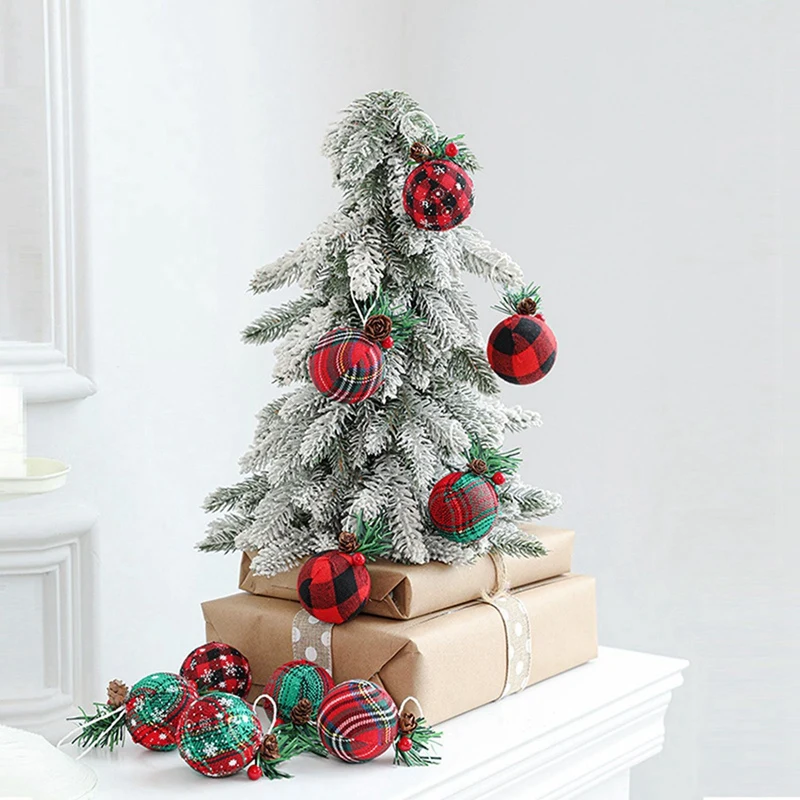 

9 PCS Christmas Ball Ornaments Xmas Tree Hanging Balls 2.36Inch,6CM with 10Pcs Christmas Tree Decor Ball 5CM