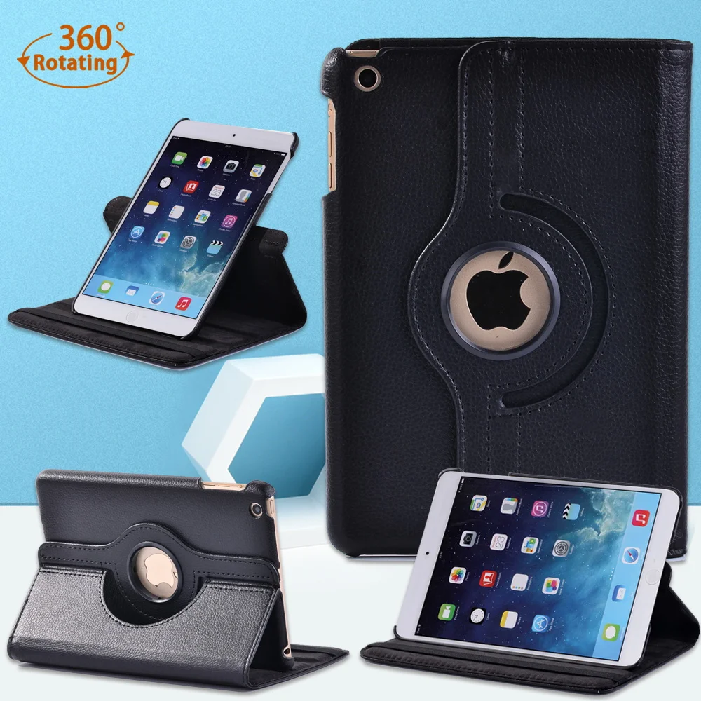 

Tablet Case for Apple Ipad Mini 1/Mini 2/Mini 3 7.9 Inch 360 Rotation Smart PU Leather Stand Cover Case+ Free Stylus
