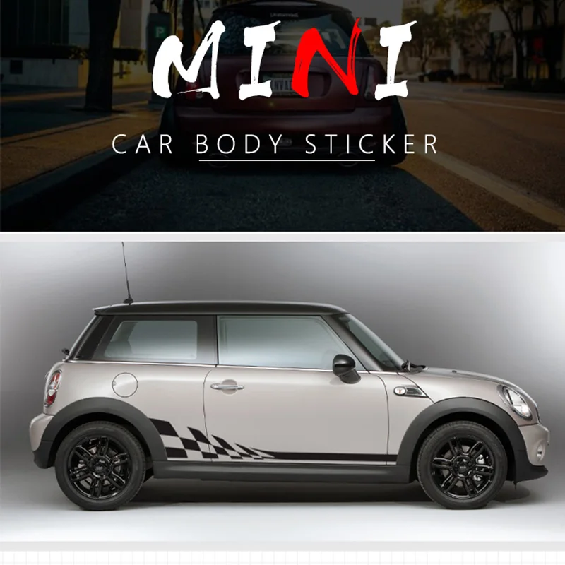 2 шт. автомобильные длинные боковые наклейки для Mini Cooper R56 R57 R58 R50 R52 R53 R59 R61 Countryman R60