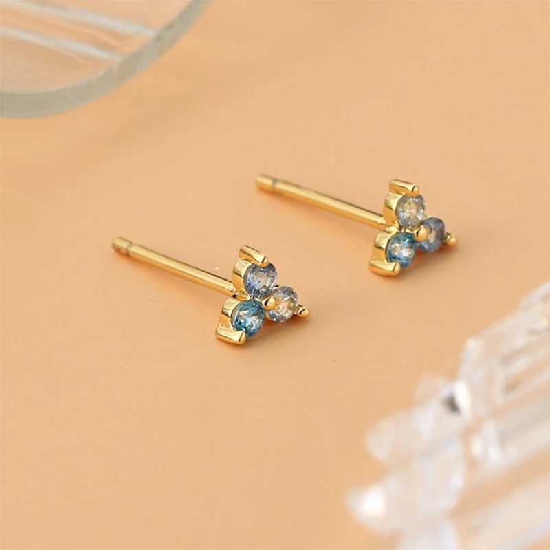 

Delicate Cubic Zirconia Small Stud Earrings Minimalist Gold Earrings Wedding Party Engagement Jewelry Gifts for Women
