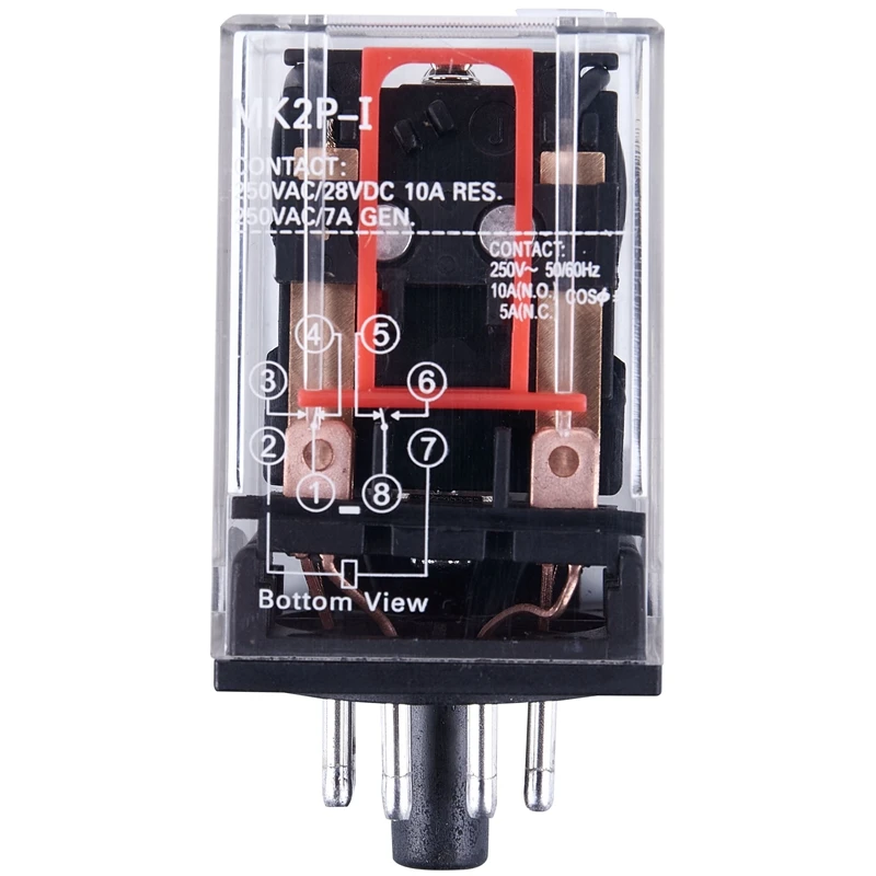 Промо-акция! AC 220 В/230 В катушка напряжение реле мощности PCB 8 контактов DPDT 2NO 2NC MK2P-1 |