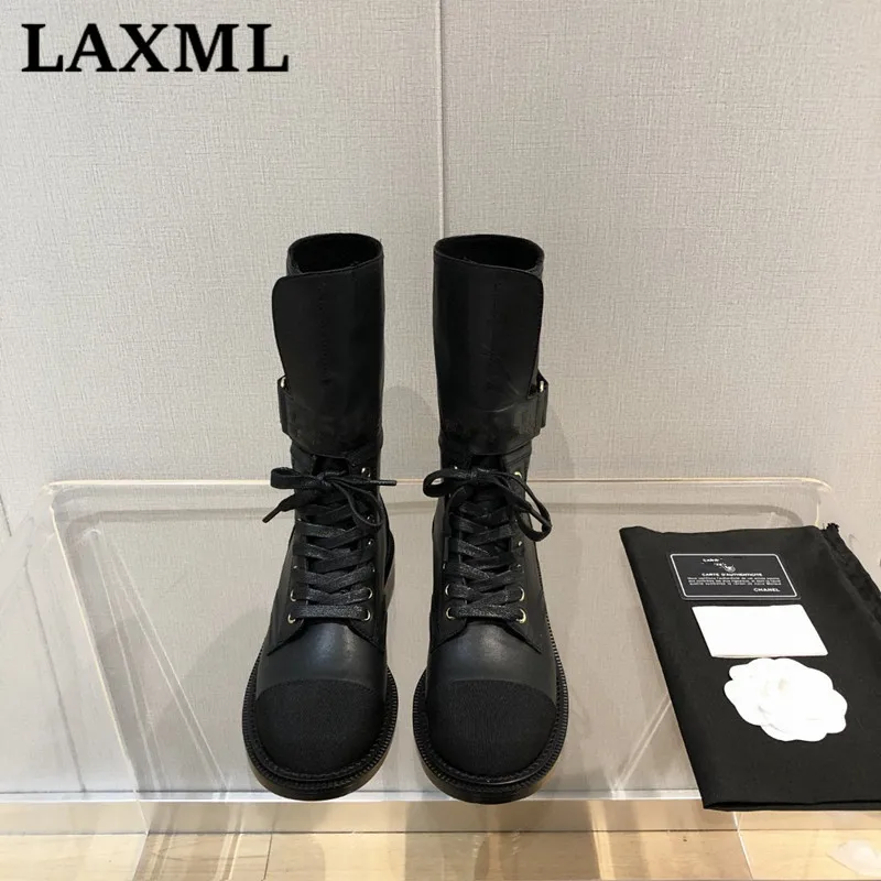 

Брендовые дизайнерские модные женские ботинки LAXML 2021, прочные тонкие и увеличивающие рост ботинки средней длины, Лидер продаж, светильник р...