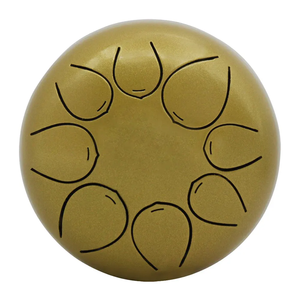 Сильный пустой барабан Handpan Tranquilizing Mini 5 дюймов нержавеющая сталь 2 цвета ударный