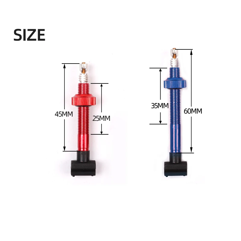 BLOOKE 2PCS Bicycle Tubeless Valve Presta F/V Cap 45 60mm Mountain Nipple W/Tool For MTB Road Bike Alloy Accessories | Спорт и