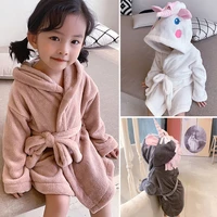 3 4 5 6 7 y toddler baby bathrobes cartoon hoodie pajamas high quality flannel baby bath robe for boy kids sleepwear 2019 winter
