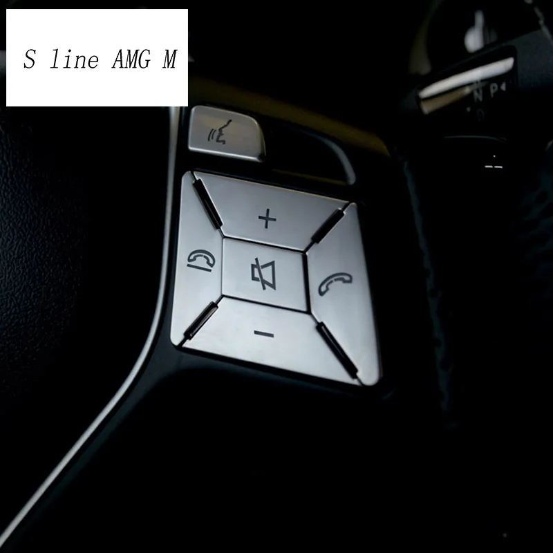 Автомобильный Стайлинг крышка кнопки рулевого колеса отделка декоративная