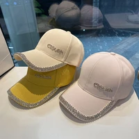 2021 new snap back rhinestone baseball cap cotton hats for women hip hop cap uv protection hat womens caps