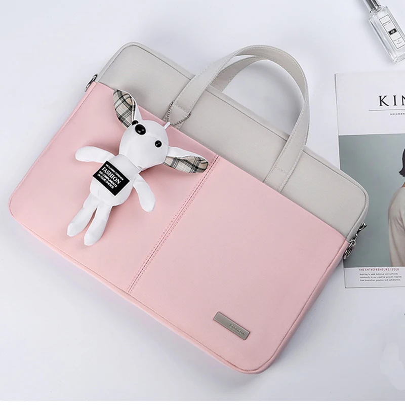 New Handbag Women Men Briefcase Waterproof Laptop Bag 12 13 15 15.6 Inch Notebook Shoulder Case For Macbook Air Pro Cover Sleeve