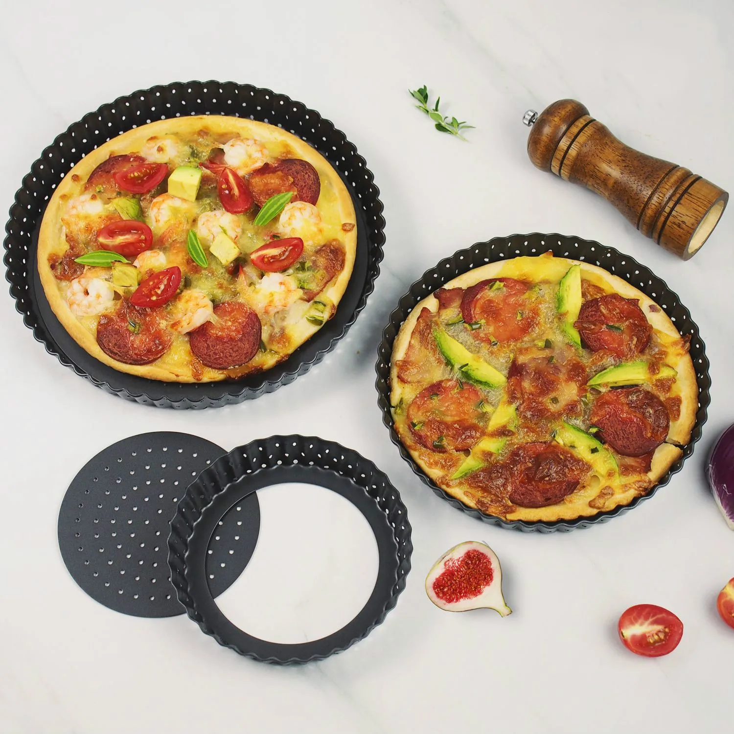 5/8/9 дюймов съемный нижний Tart Quiche Punch Pan антипригарная сковорода для пиццы кухонные