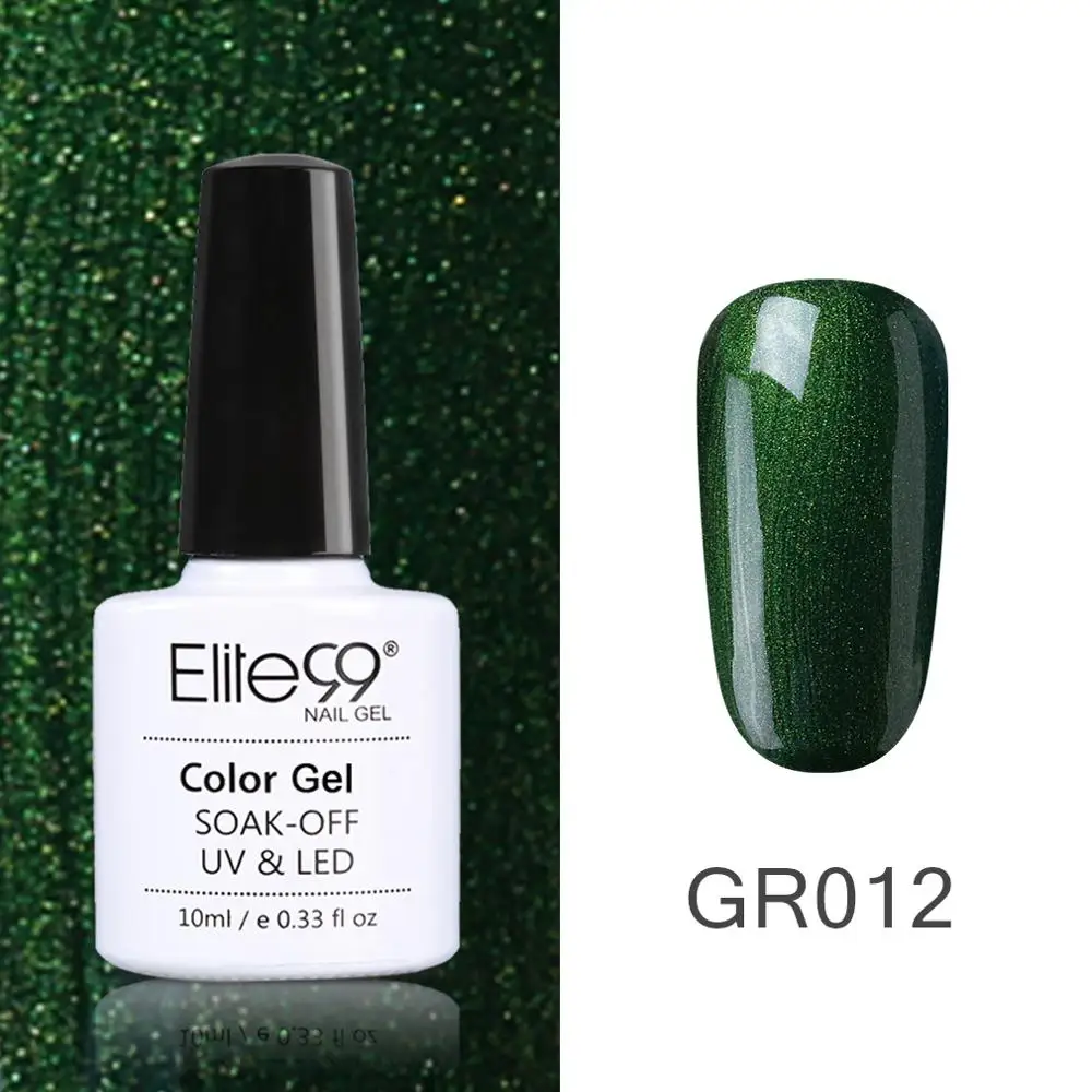 GR012 Elite99 Vernis Полупостоянный 10 мл Светодиодный УФ-гель замачиваемый пурпурный цвет светодиодный лак для ногтей нужна лампа отверждения Гель-лак - Цвет: GR012
