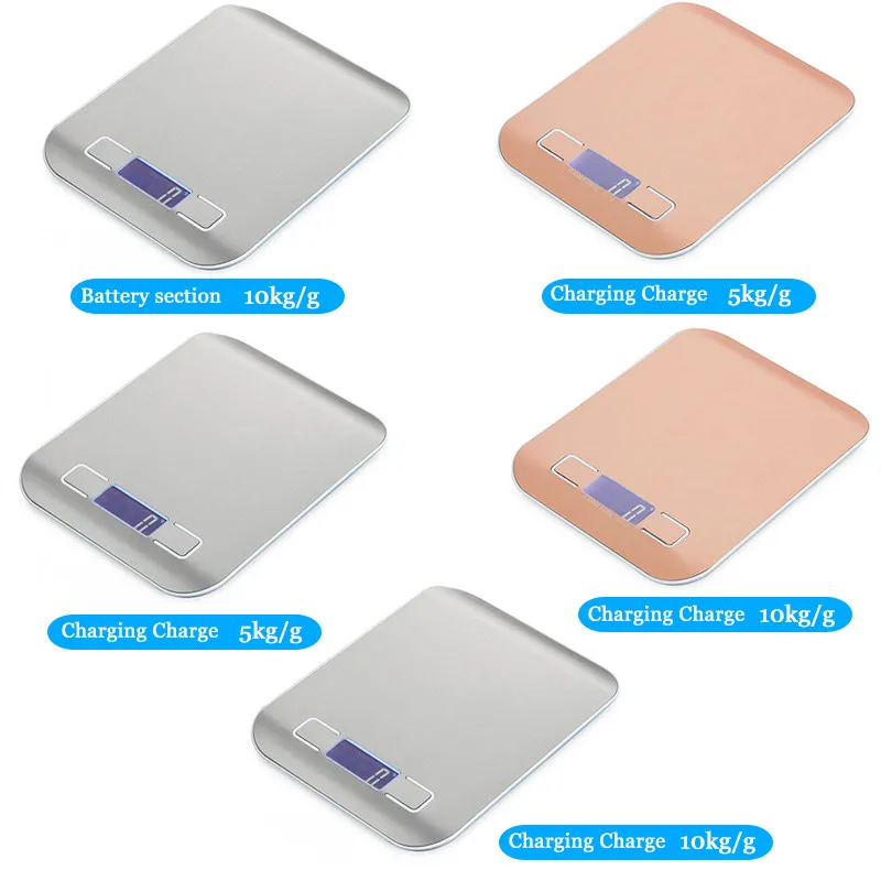 Кухонные весы 5 кг/10 кг 1 г высокоточные цифровые пищевые с ЖК-дисплеем подсветкой