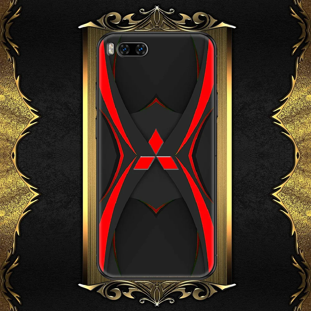 

Car Logo mitsubishies-compatible Phone case For Xiaomi Mi Max Note 3 A2 A3 8 9 9T 10 Lite Pro Ultra black art shell trend back