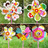3pcssets cute blank windmill toys for children crafts kids diy painting graffiti learning teaching education craft toys gifts