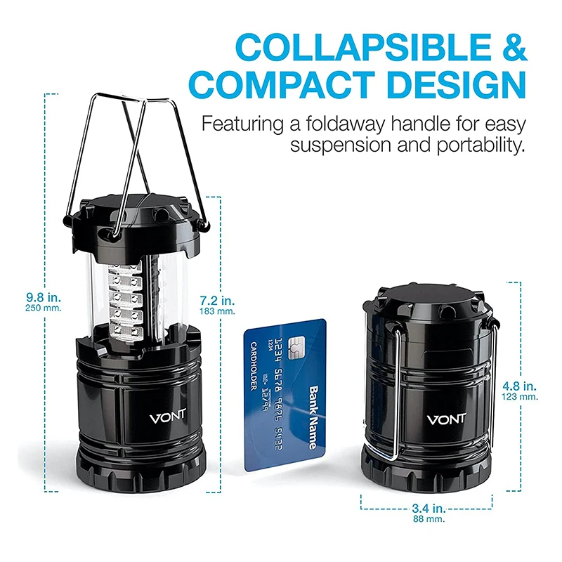 30LED Палатка лампы Водонепроницаемый походный светильник приведенный в действие 3