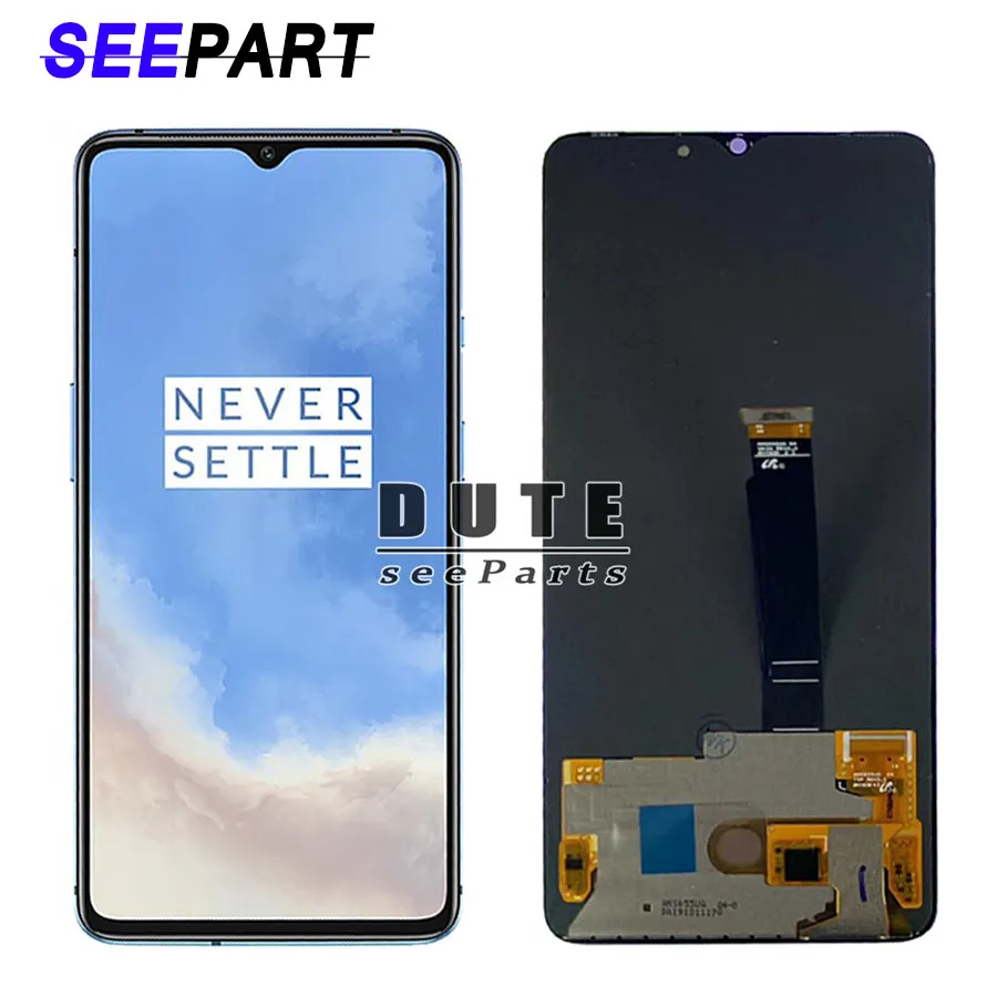 

Super AMOLED ЖК-экран OnePlus 7T, ЖК-дисплей, экран, сенсорная панель, дигитайзер, OnePlus 7 + 7T, Новые запасные части One Plus 7T, ЖК