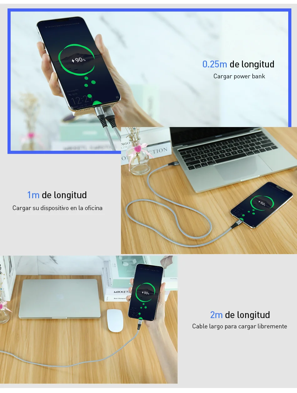 GTWIN 1M 2M Type C USB Cable 3A Fast Charger Cable For Samsung S9 S10 HUAWEI 3A Charging Wire USB C Data Cable Xiaomi mi9 LG