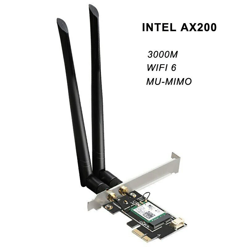 

PCI Express WiFi Card Gigabit for AX200 Dual Band 2.4G/5Ghz Bluetooth 5.0 Wireless Adapter Card