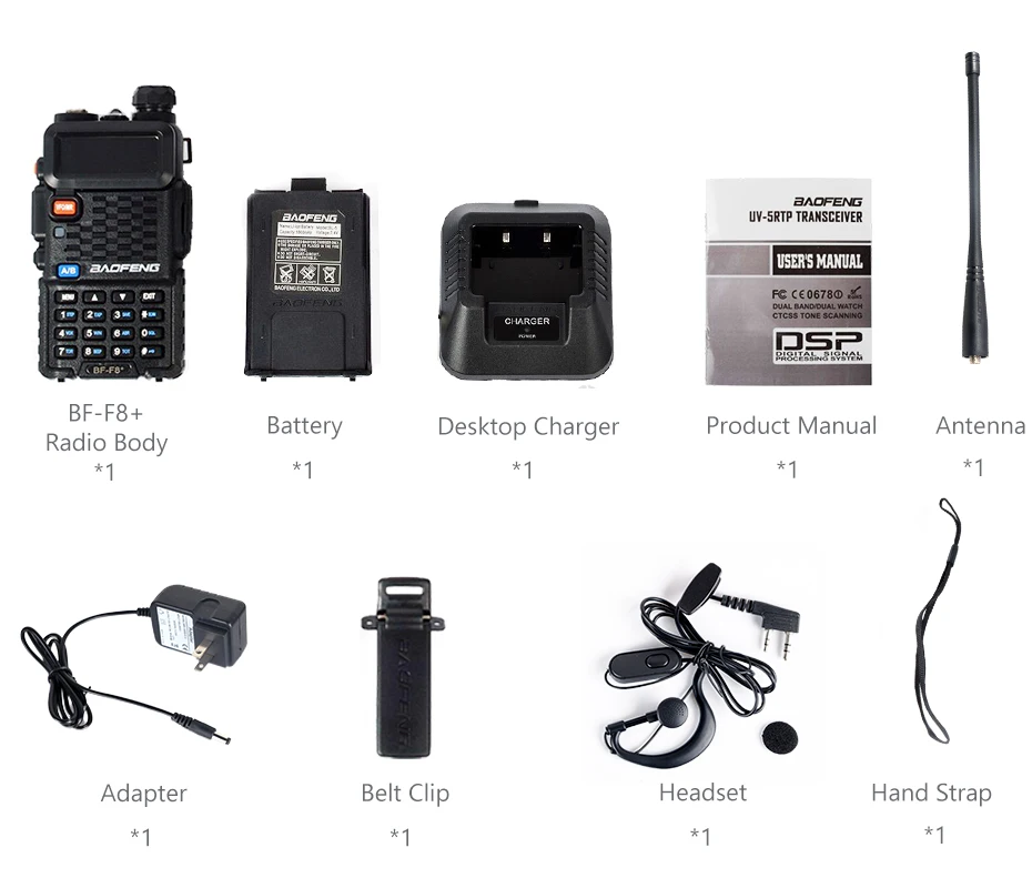 10km Long Range Baofeng BF-F8Plus UHF VHF Dual Band Upgrade Handheld Walkie Talkie Transceiver BF-F8+ Radios