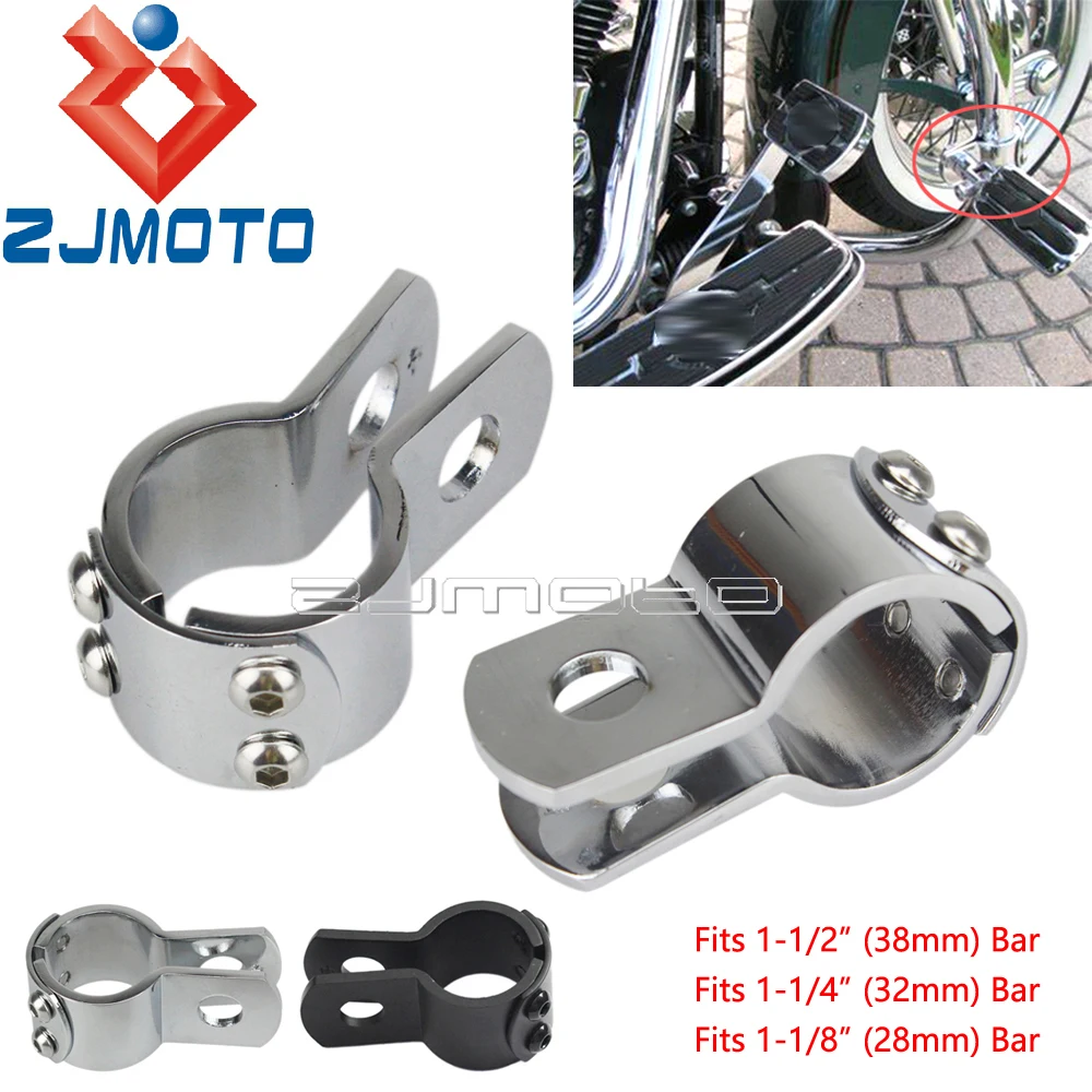Универсальные зажимы для байкеров Harley Honda Yamaha Cafe Racer 28 мм 32 38 мм|footpeg clamps|foot pegs