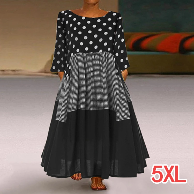 Женский богемный Сарафан Макси с принтом и оборками модель 2022 года повседневный