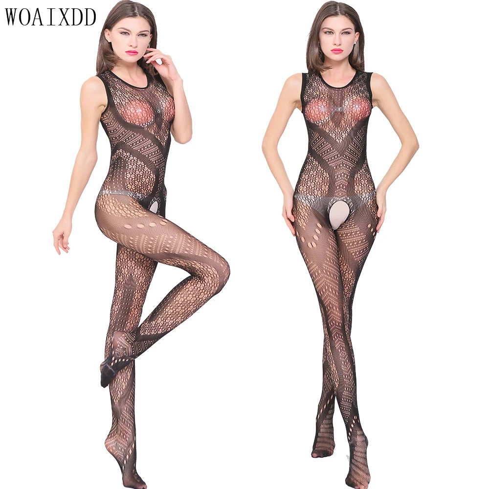 Сексуальные леопардовые костюмы боди чулки эротическое белье черное с открытой