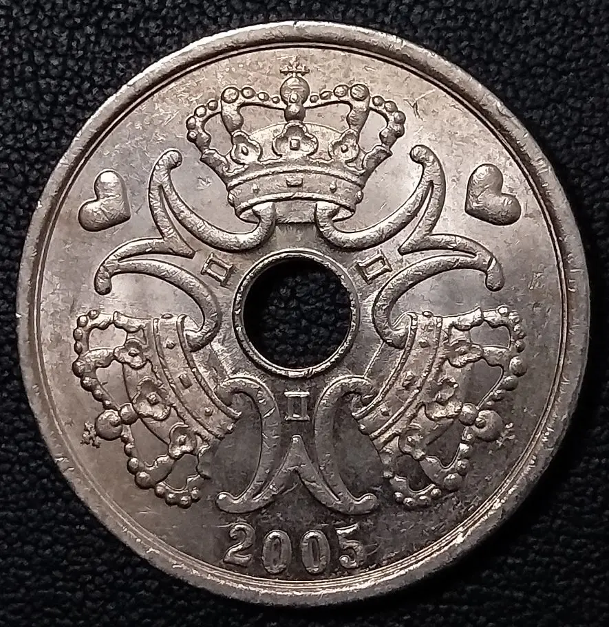 Дания 2 кроны Европа 100% оригинальная монета для коллекции старых 24 5 мм - купить по