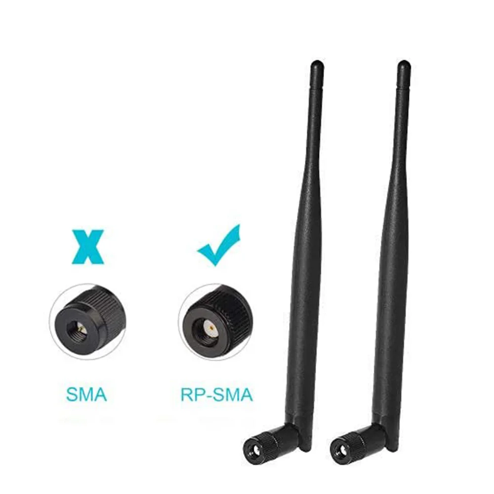 Eightwood 2 шт. двухдиапазонный Wi-Fi 4 ГГц 5 8 6dBi MIMO RP-SMA женский антенна для маршрутизатор
