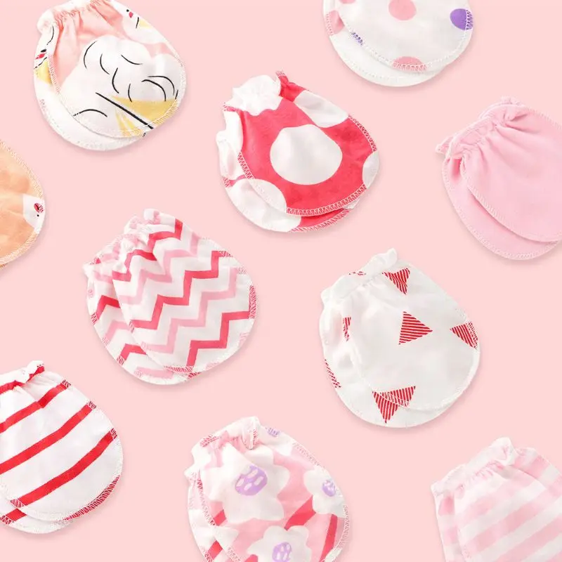 

3 Pair/Set Baby Gloves 0-6 Month Newborn Infant Anti-grab Glove Foot Cover Thin New